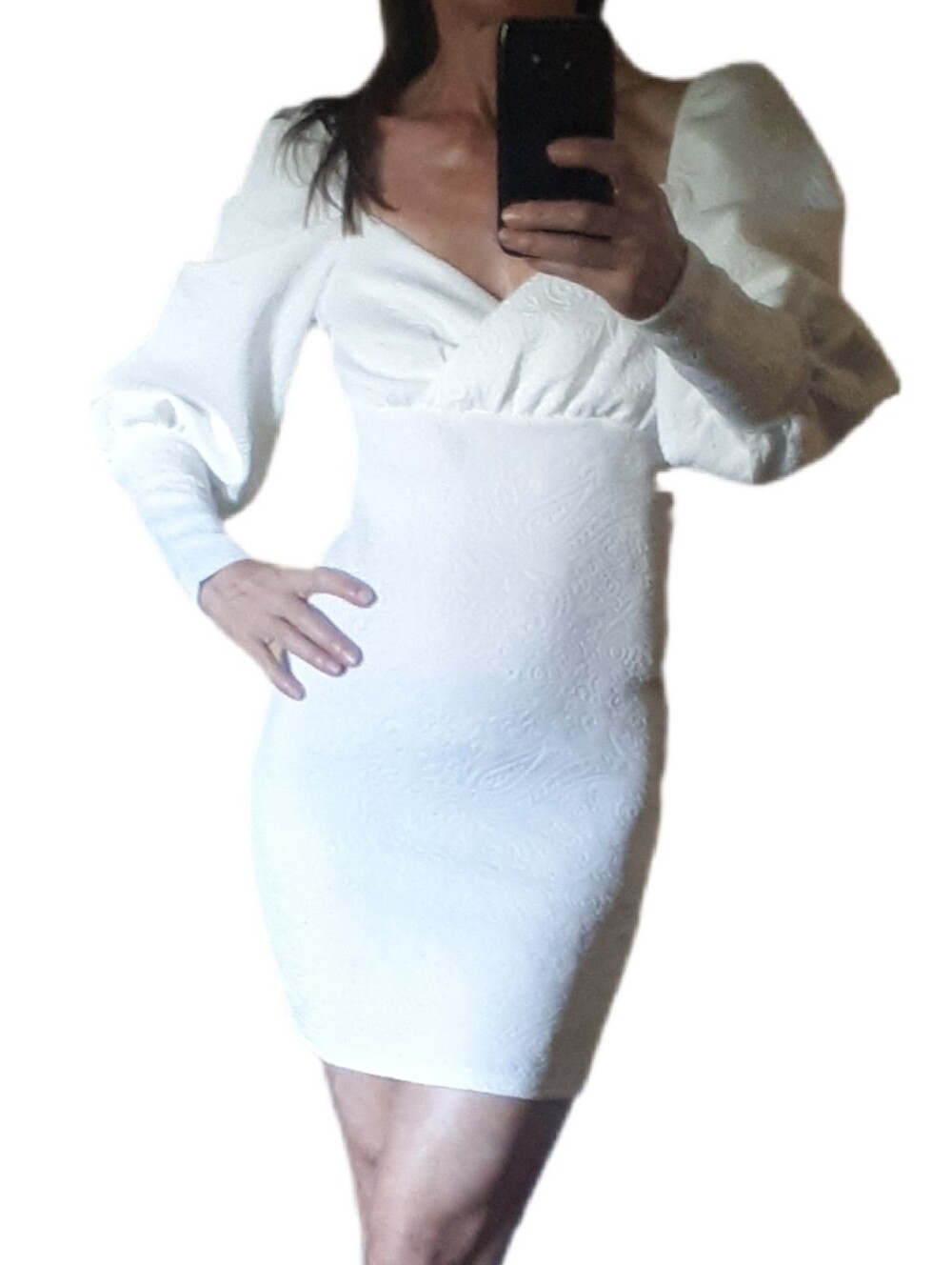 Rare ASOS White Puff-Sleeve Mini Dress